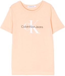 Calvin Klein Kids T-shirt met logoprint Oranje
