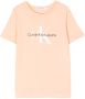 Calvin Klein Kids T-shirt met logoprint Oranje - Thumbnail 1