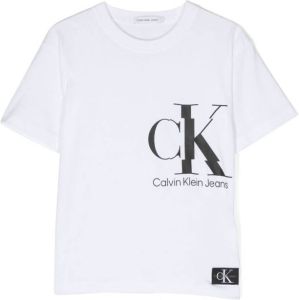 Calvin Klein Kids T-shirt met logoprint Wit