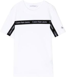 Calvin Klein Kids T-shirt met logoband Wit