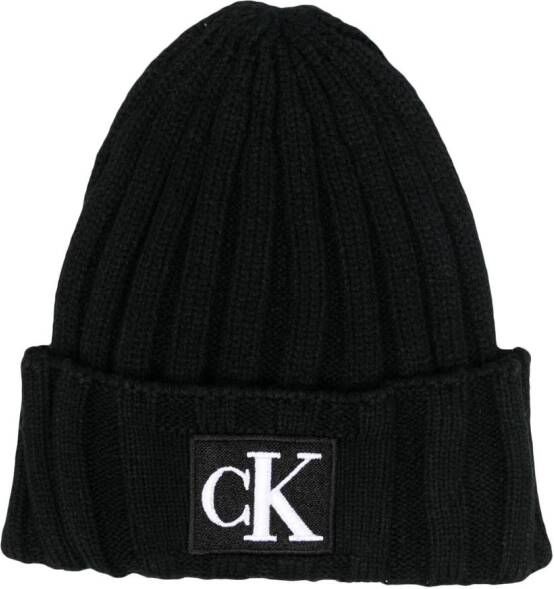 Calvin Klein Kids Muts met logopatch Zwart