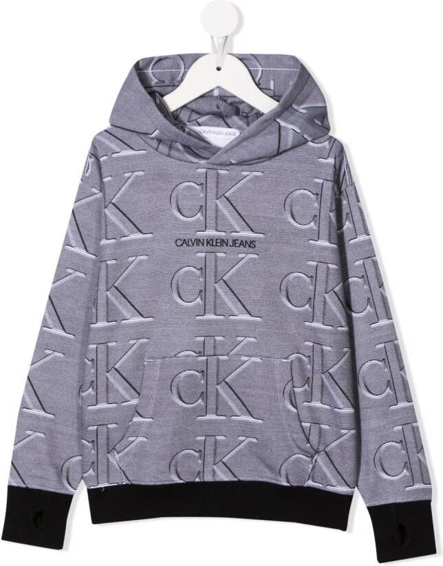 Calvin Klein Kids Oversized hoodie Grijs