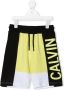 Calvin Klein Kids Shorts met logoprint Geel - Thumbnail 1