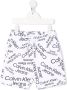 Calvin Klein Kids Shorts met logoprint Wit - Thumbnail 1