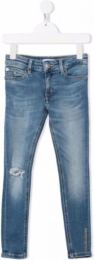 Calvin Klein Kids Skinny jeans Blauw