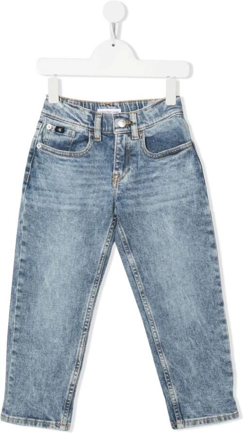 Calvin Klein Kids Straight jeans Blauw