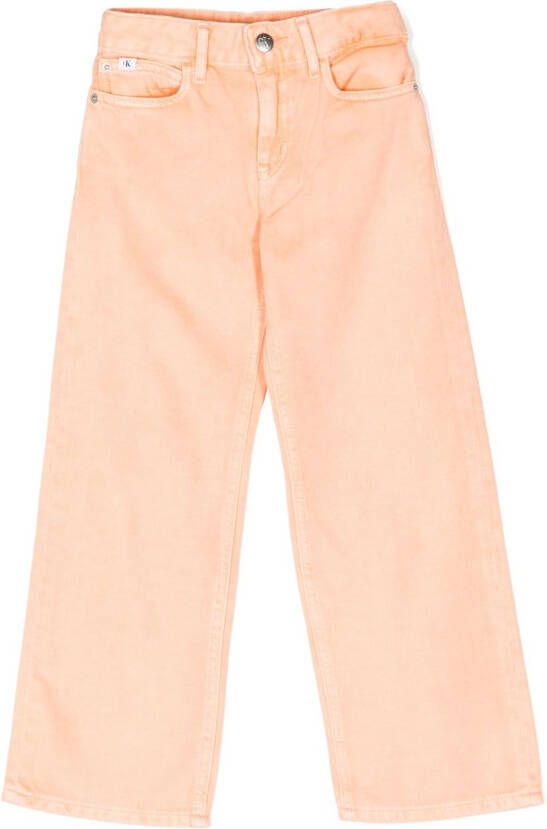 Calvin Klein Kids Straight broek Oranje