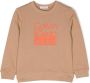 Calvin Klein Kids Sweater met logoprint Beige - Thumbnail 1