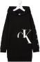 Calvin Klein Kids Sweaterjurk met capuchon Zwart - Thumbnail 1
