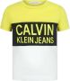 Calvin Klein Kids T-shirt met colourblocking Geel - Thumbnail 1