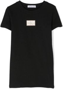 Calvin Klein Kids T-shirt met logopatch Zwart