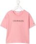 Calvin Klein Kids T-shirt met logoprint Roze - Thumbnail 1