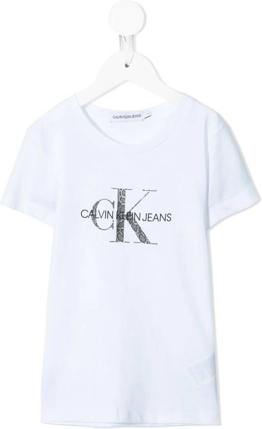 Calvin Klein Kids T-shirt met logoprint Wit