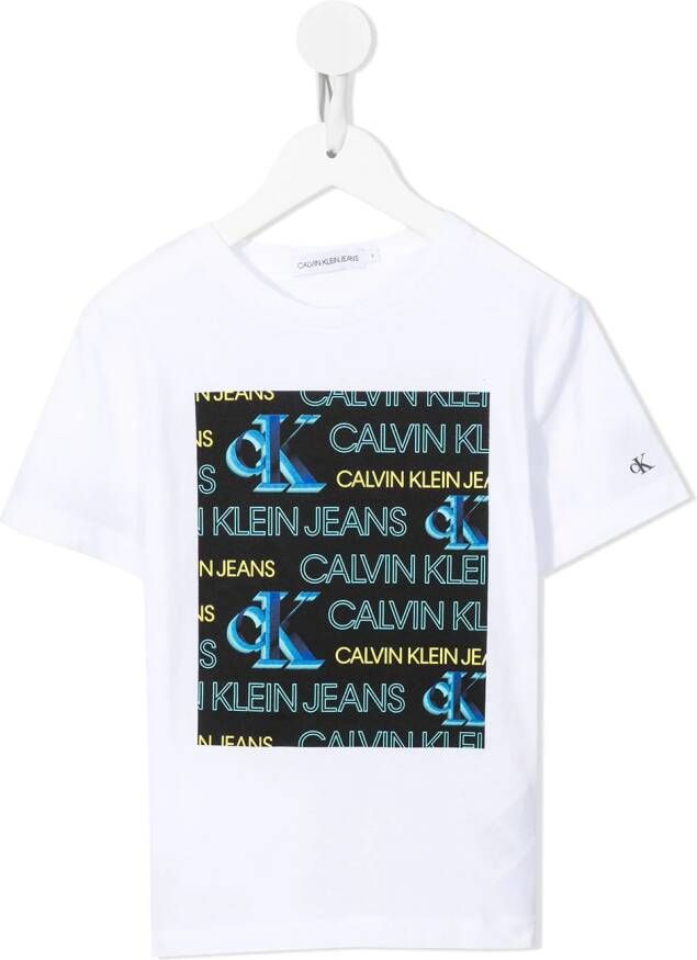 Calvin Klein Kids T-shirt met logoprint Wit