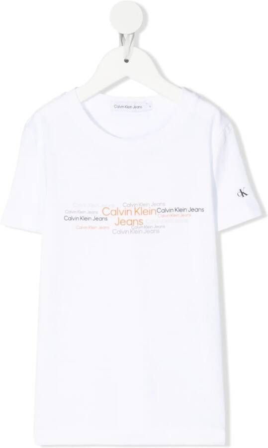 Calvin Klein Kids T-shirt met logoprint Wit