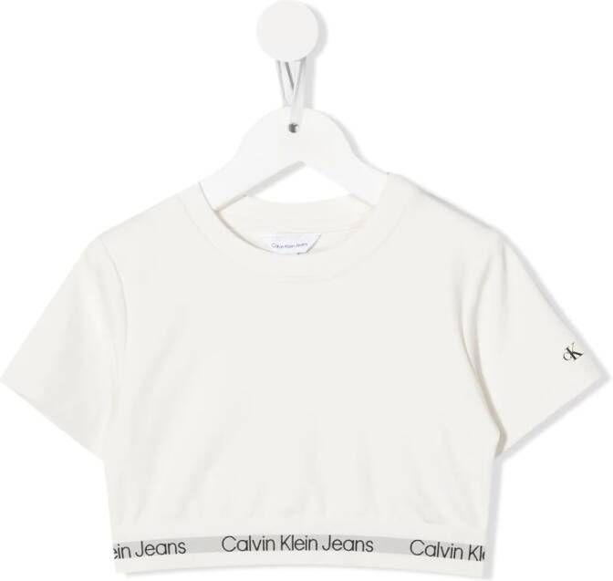 Calvin Klein Kids T-shirt met logoprint Wit