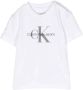 Calvin Klein Kids T-shirt van stretch-katoen Wit - Thumbnail 1