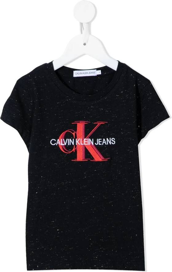 Calvin Klein Kids T-shirt met logoprint Zwart