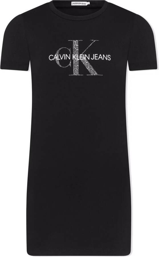 Calvin Klein Kids T-shirtjurk met korte mouwen Zwart