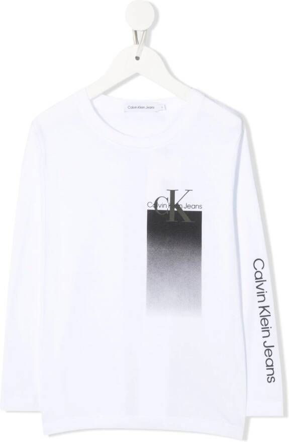 Calvin Klein Kids Top met logoprint Wit