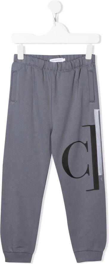 Calvin Klein Kids Trainingsbroek met logoprint Grijs