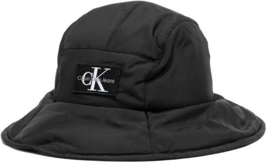 Calvin Klein Kids Vissershoed met logopatch Zwart