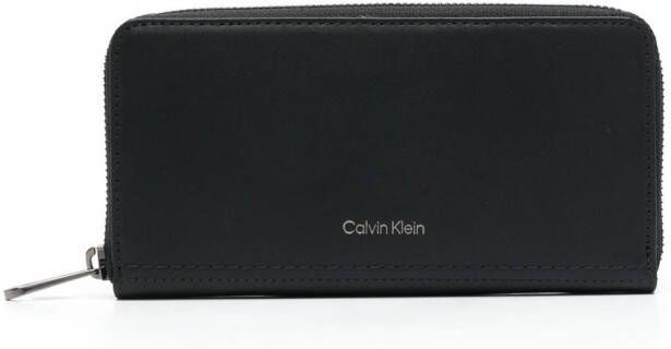 Calvin Klein Leren portemonnee Zwart