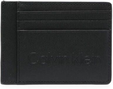 Calvin Klein Pasjeshouder met logo-reliëf Zwart
