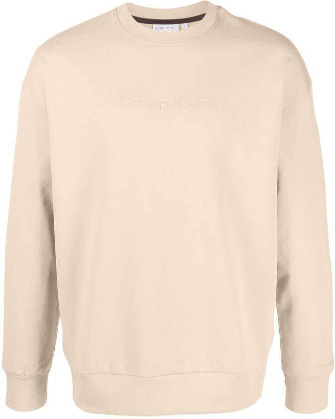 Calvin Klein Sweater met logopatch Beige
