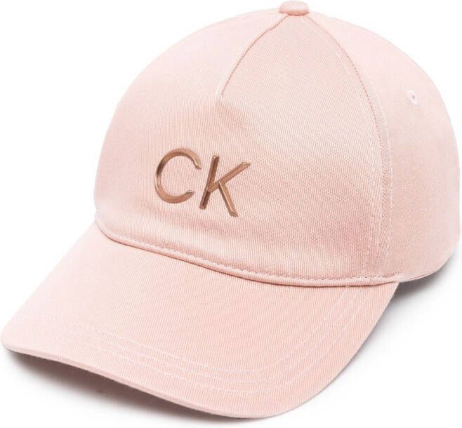 Calvin Klein Honkbalpet met logoplakkaat Roze