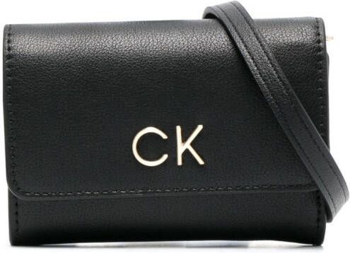 Calvin Klein Crossbodytas met logoplakkaat Zwart