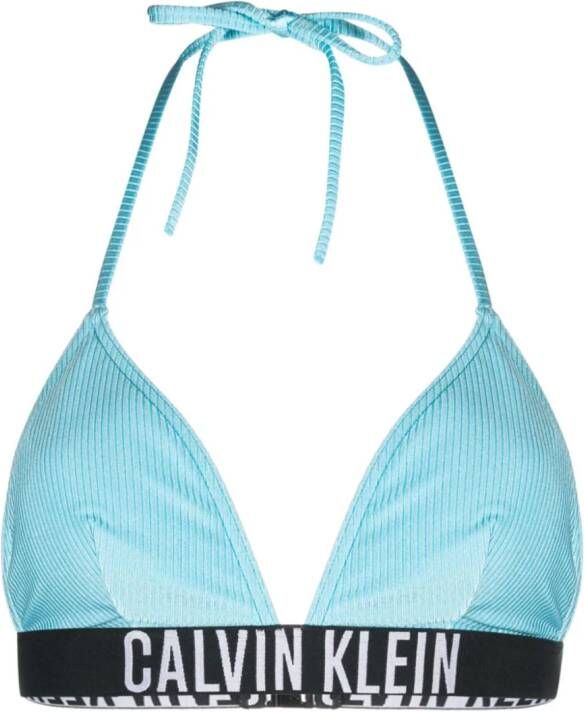 Calvin Klein Bikinitop met logoband Blauw