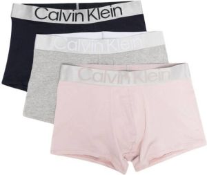 Calvin Klein Drie boxershorts met logoband Blauw