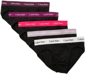 Calvin Klein Vijf boxershorts met logoband Zwart