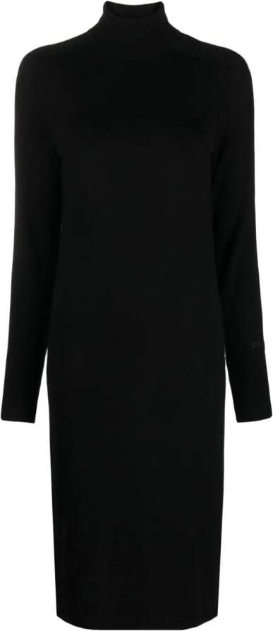 Calvin Klein Midi-jurk met col Zwart
