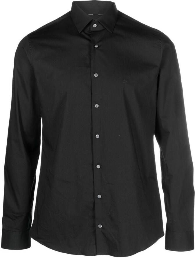Calvin Klein Overhemd met geborduurd logo Zwart