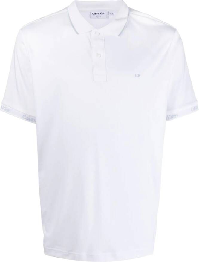 Calvin Klein Poloshirt met geborduurd logo Wit