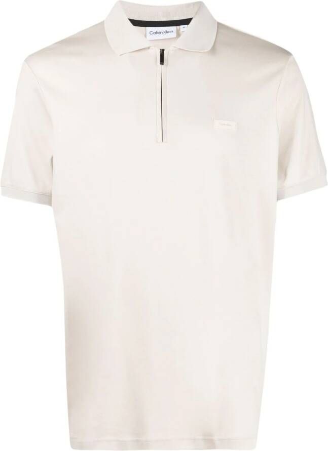 Calvin Klein Poloshirt met logopatch Beige