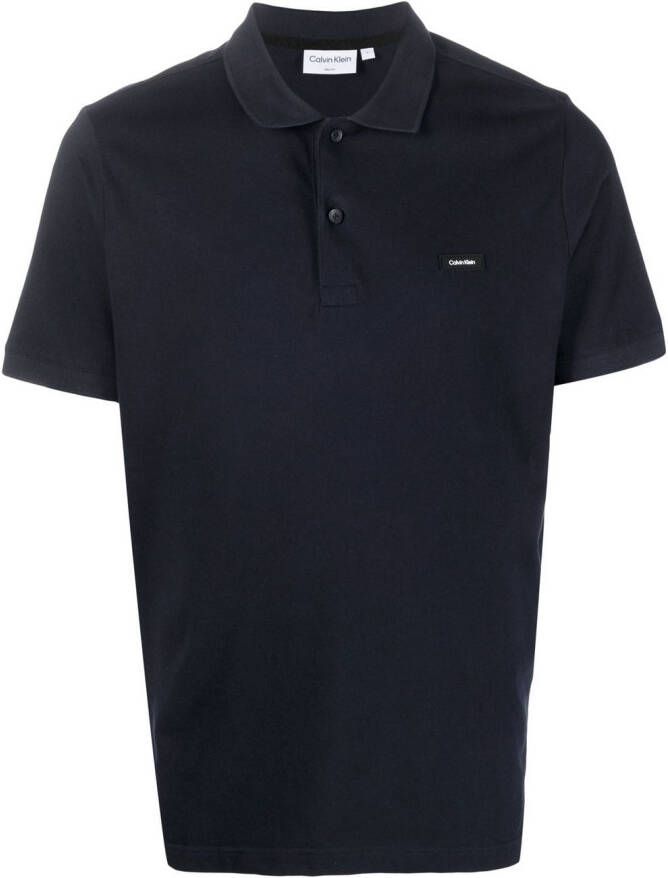 Calvin Klein Poloshirt met logopatch Blauw