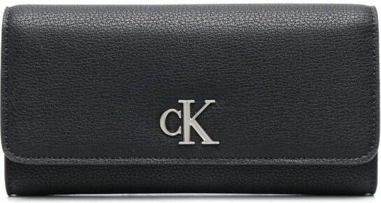 Calvin Klein Portemonnee met logoplakkaat Zwart