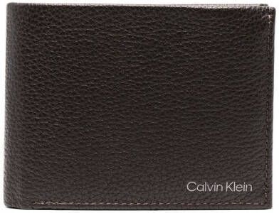Calvin Klein Portemonnee met logoprint Bruin