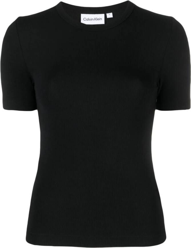 Calvin Klein T-shirt met ronde hals Zwart