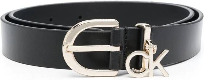 Calvin Klein Riem met logoplakkaat Zwart