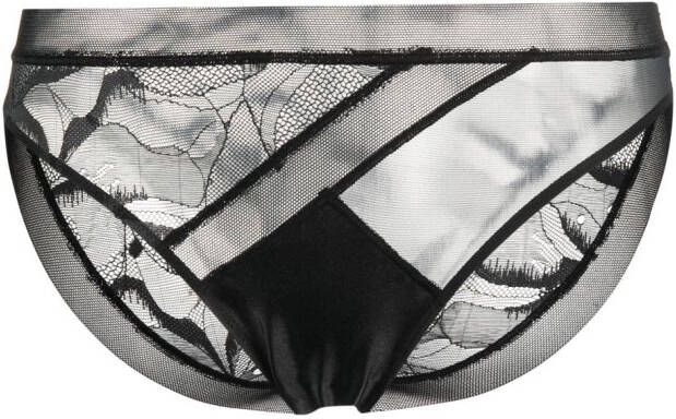 Calvin Klein Semi-doorzichtige slip Zwart