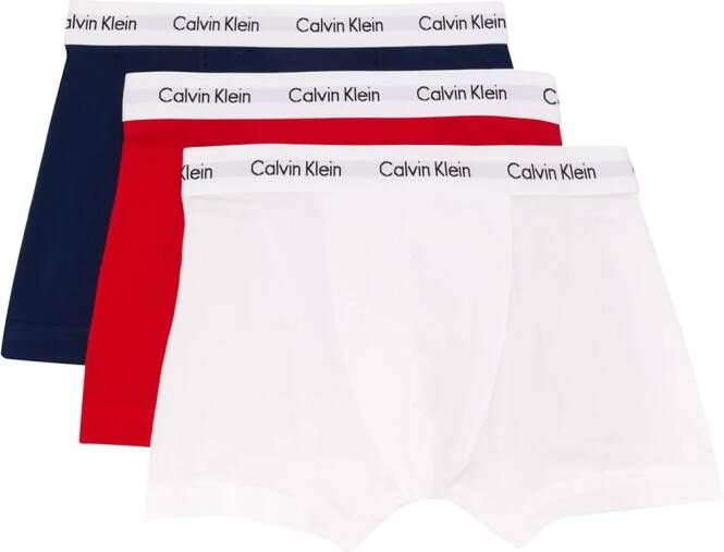 Calvin Klein Set van drie boxershorts met logo Blauw