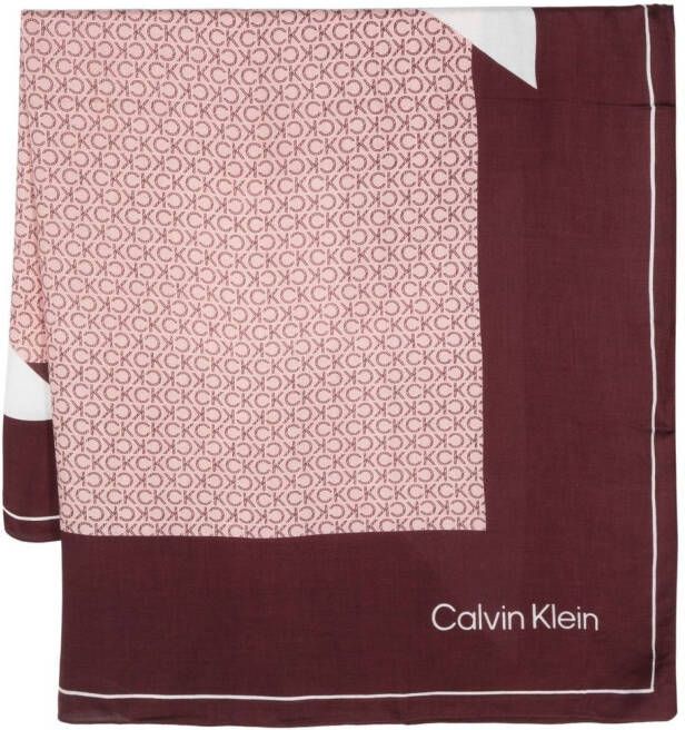 Calvin Klein Sjaal met logoprint Rood