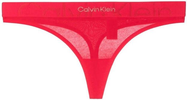Calvin Klein String met glitter Rood