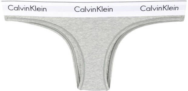 Calvin Klein String met logo tailleband Grijs