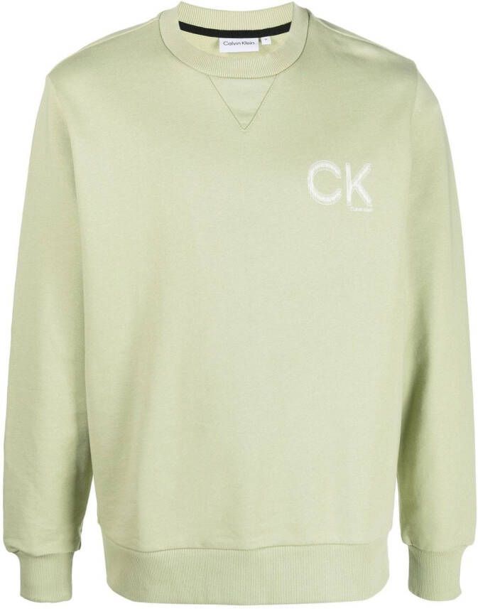 Calvin Klein Sweater met logoprint Groen