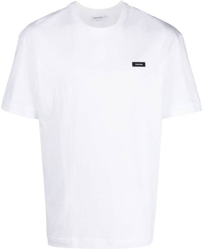 Calvin Klein T-shirt met logopatch Wit